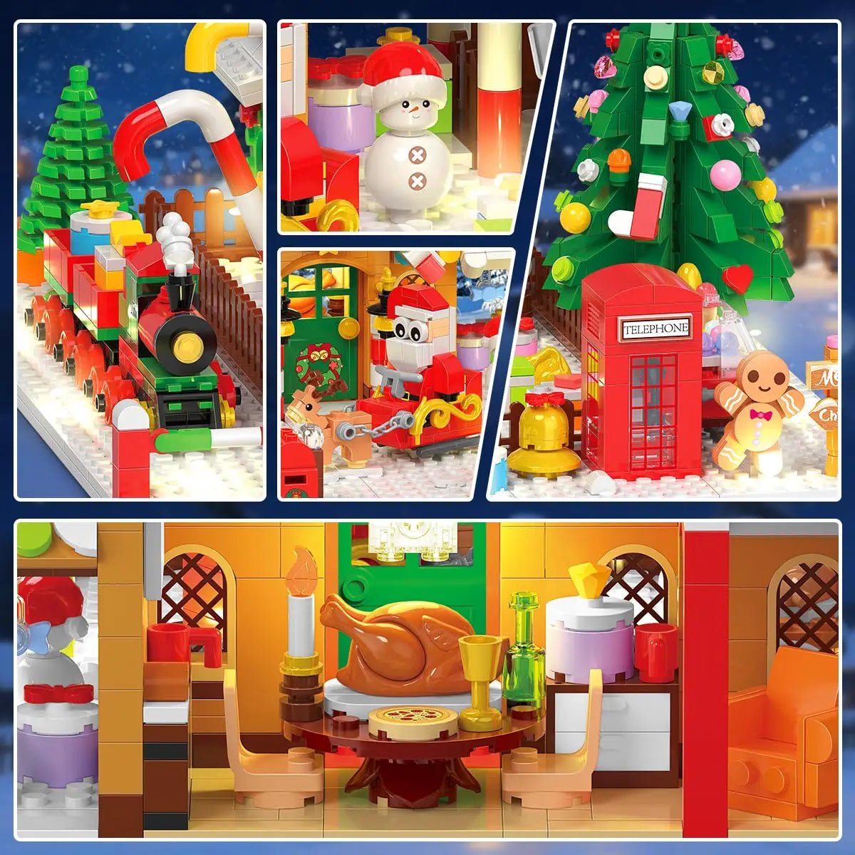 Advent Calendar 2025 – Gingerbread House LED Building Set, 24 Days Christmas Countdown - silverfoxgoods